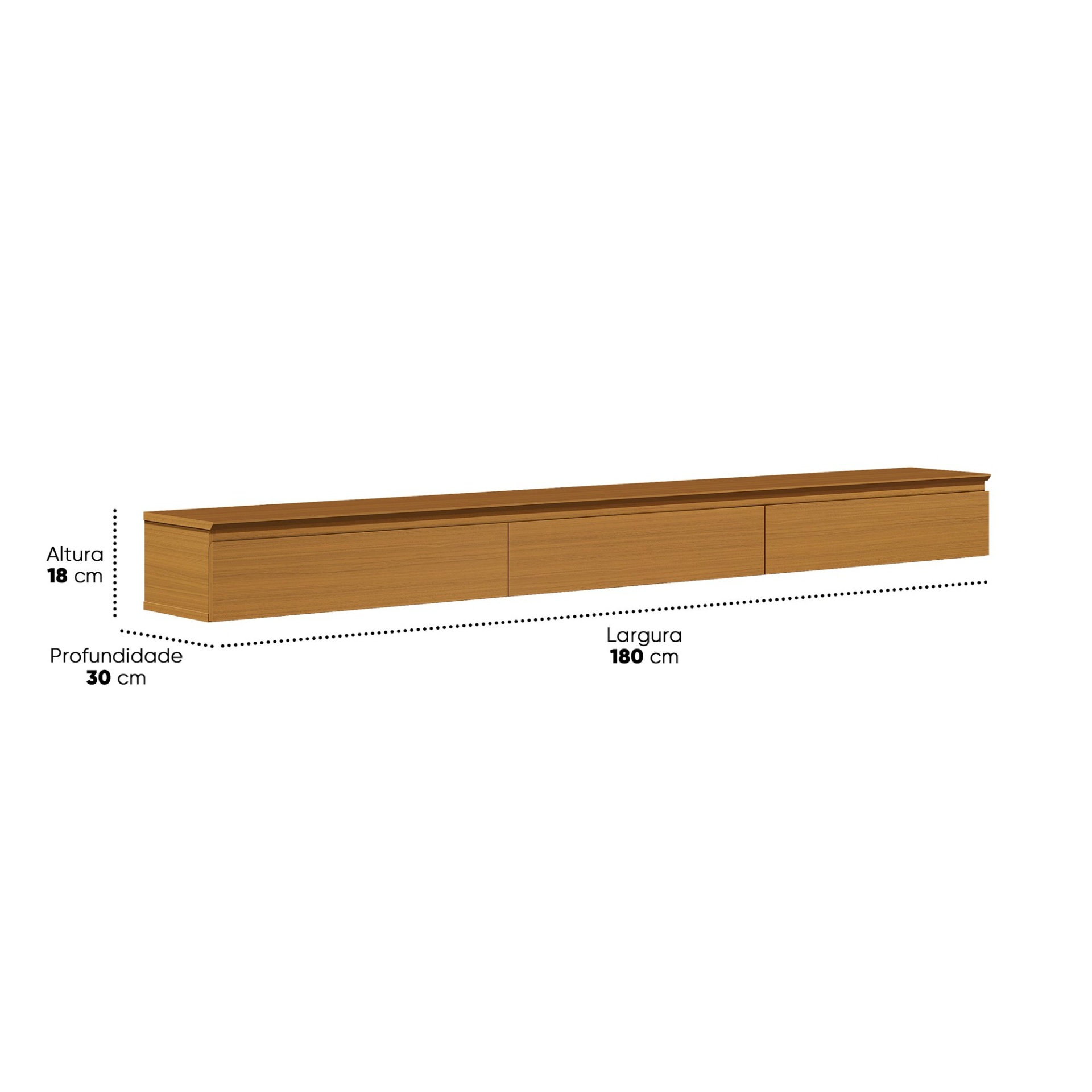 Galeria Nicho Suspenso Aspen 1.80 - Cedro