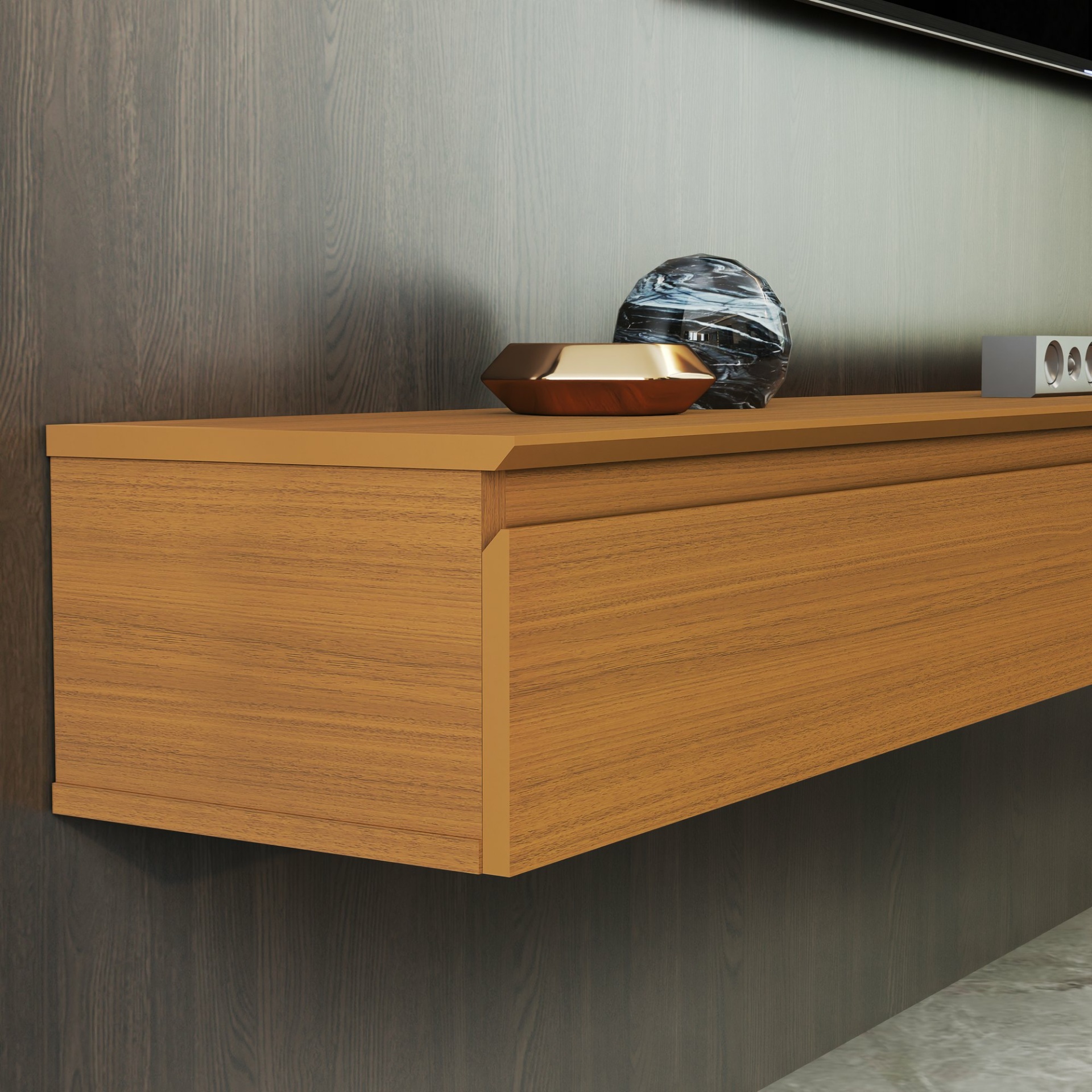Galeria Nicho Suspenso Aspen 1.80 - Cedro