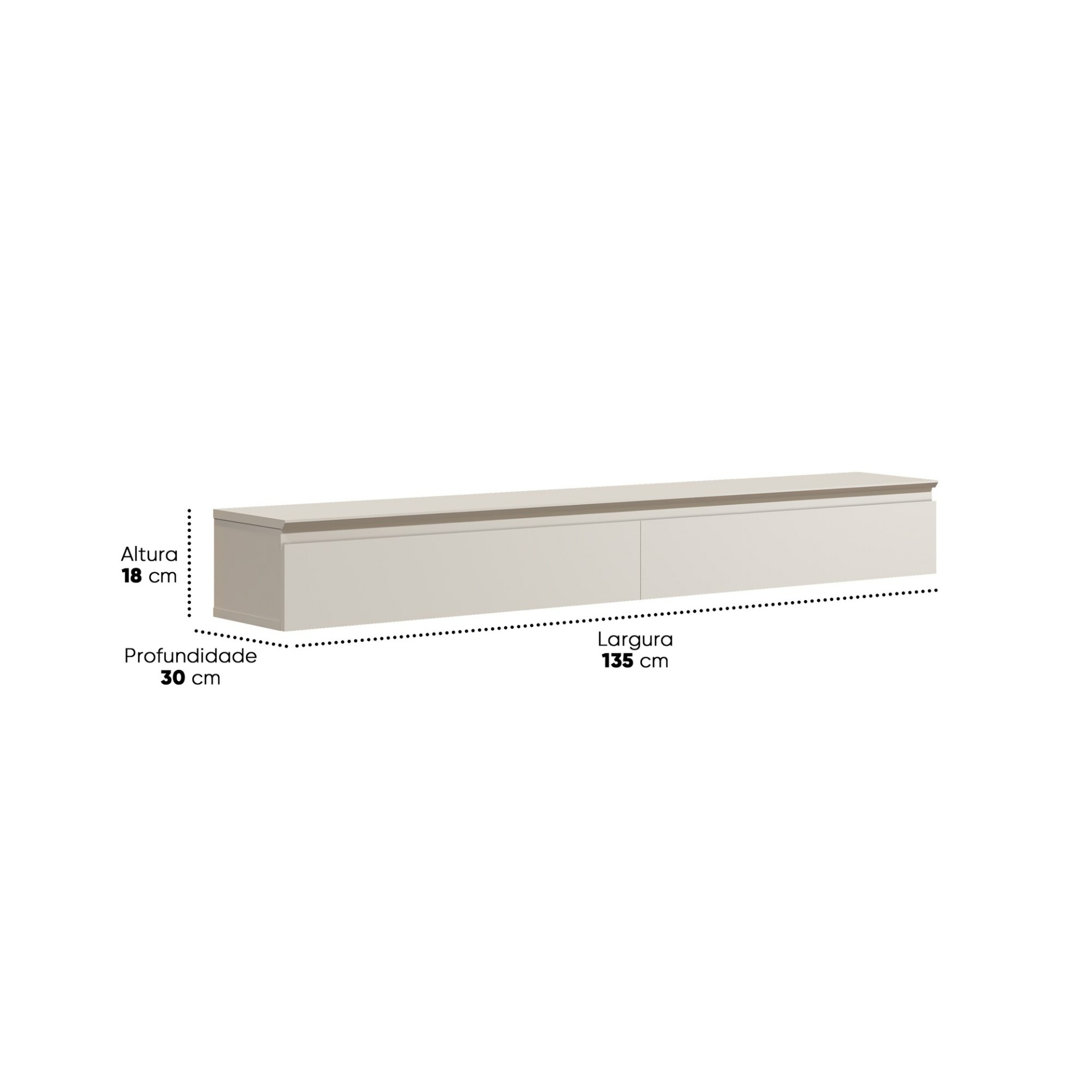 Galeria Nicho Suspenso Aspen 1.35 - Off White