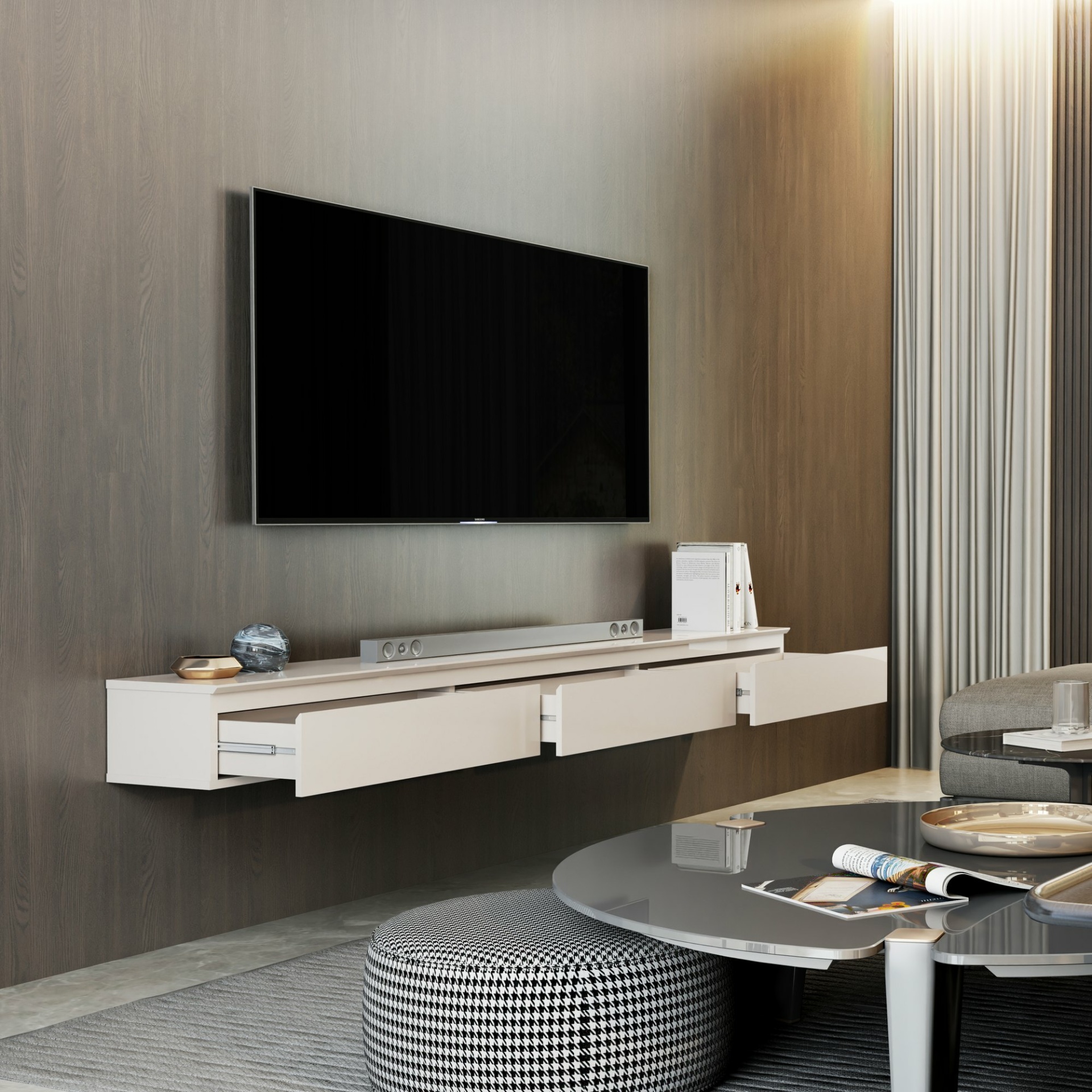 Galeria Nicho Suspenso Aspen 1.80 - Off White