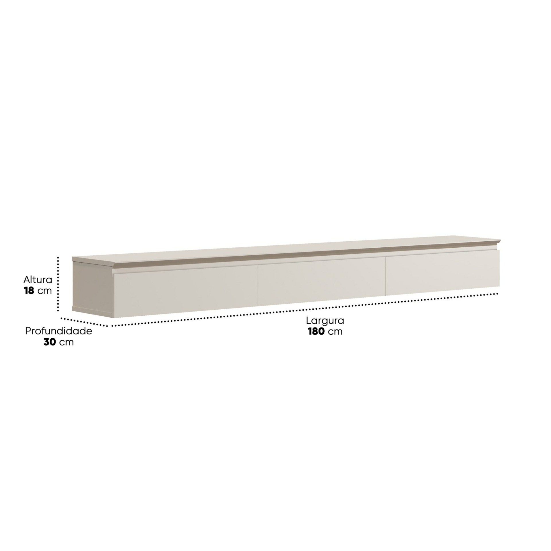 Galeria Nicho Suspenso Aspen 1.80 - Off White