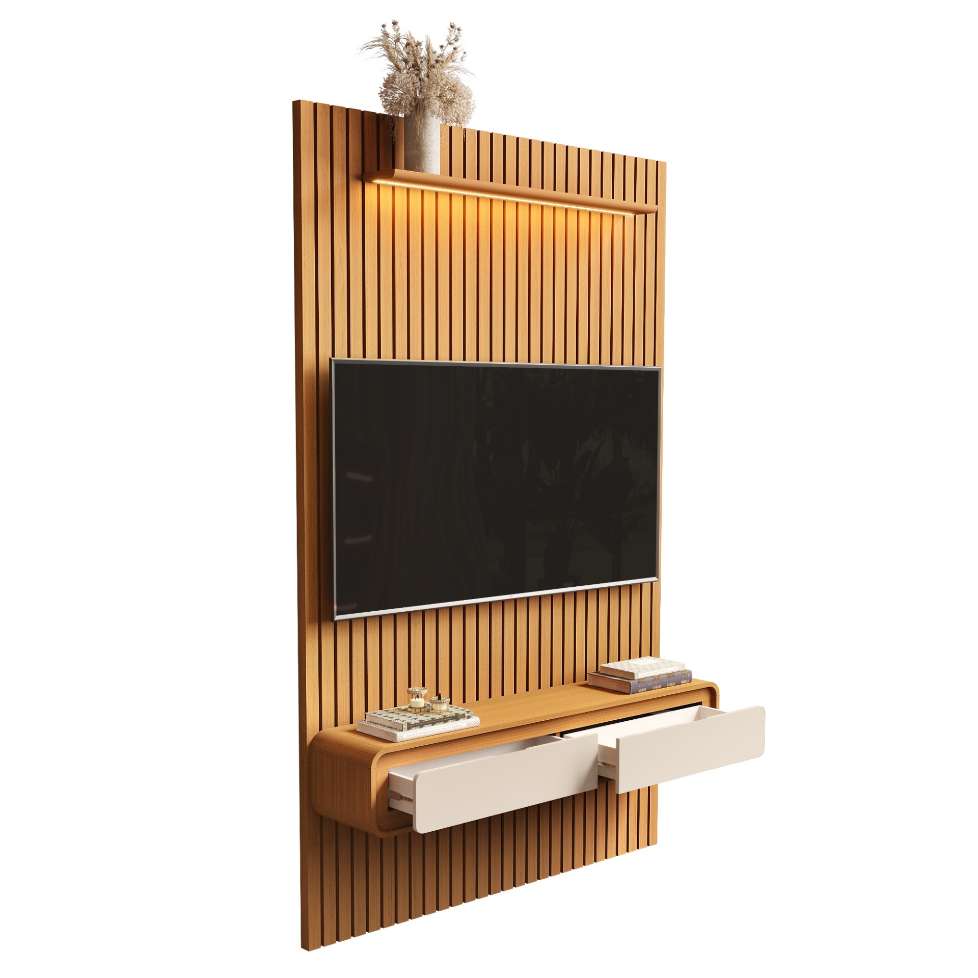 Galeria Home Suspenso Trevi 1.40 - Cedro + Cedro/Off White
