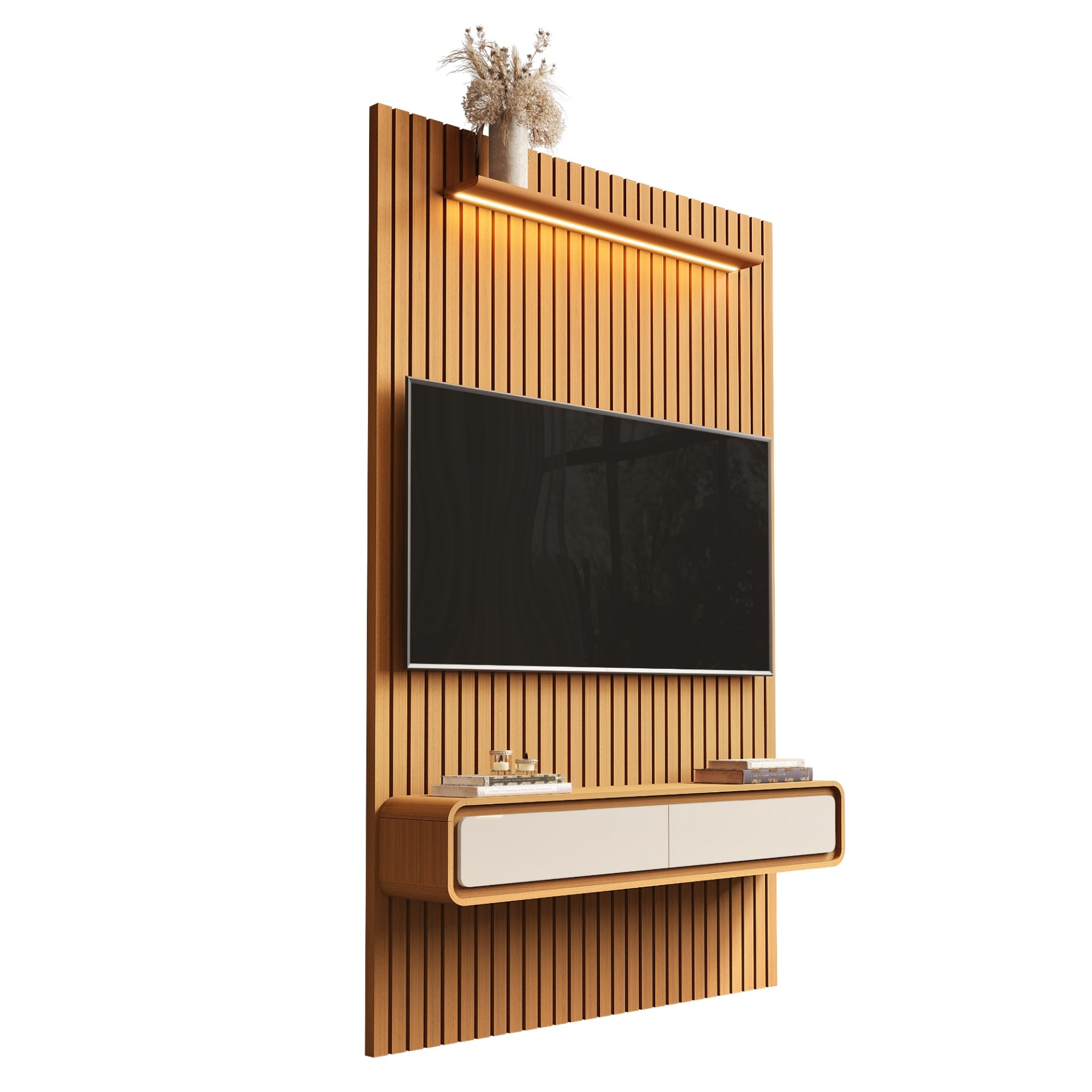 Galeria Home Suspenso Trevi 1.40 - Cedro + Cedro/Off White