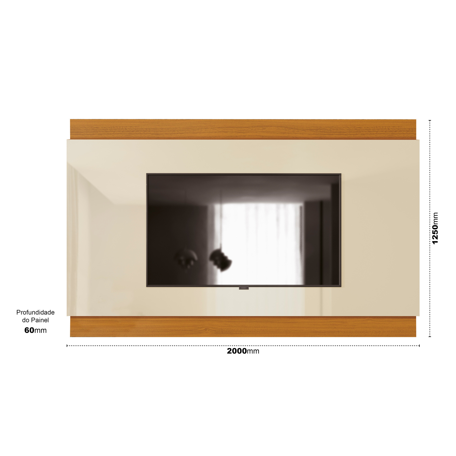 Galeria Painel Legacy 2.00 - Off White + Cedro