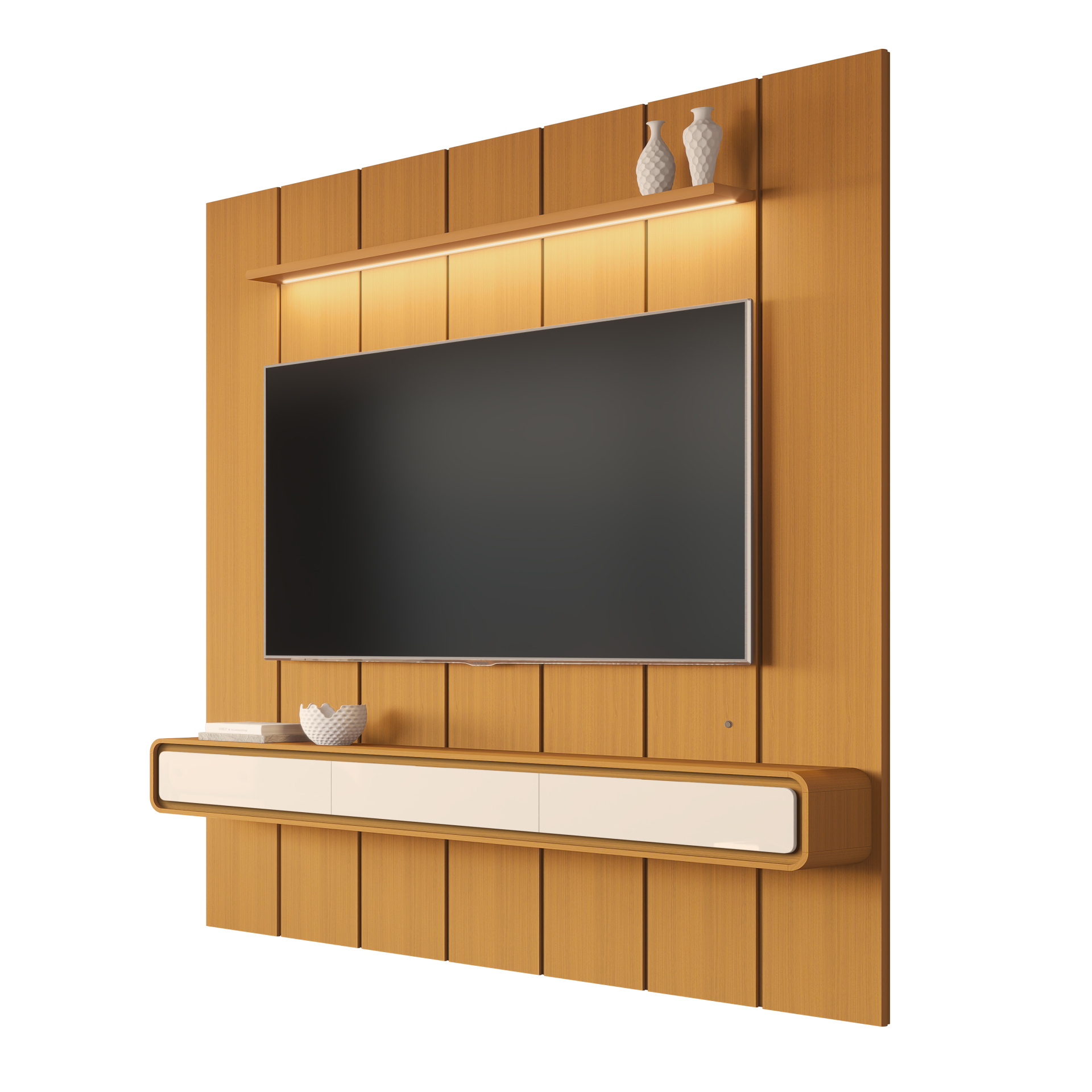Galeria Home Suspenso Liv 2.18 - Cedro + Cedro/Off White