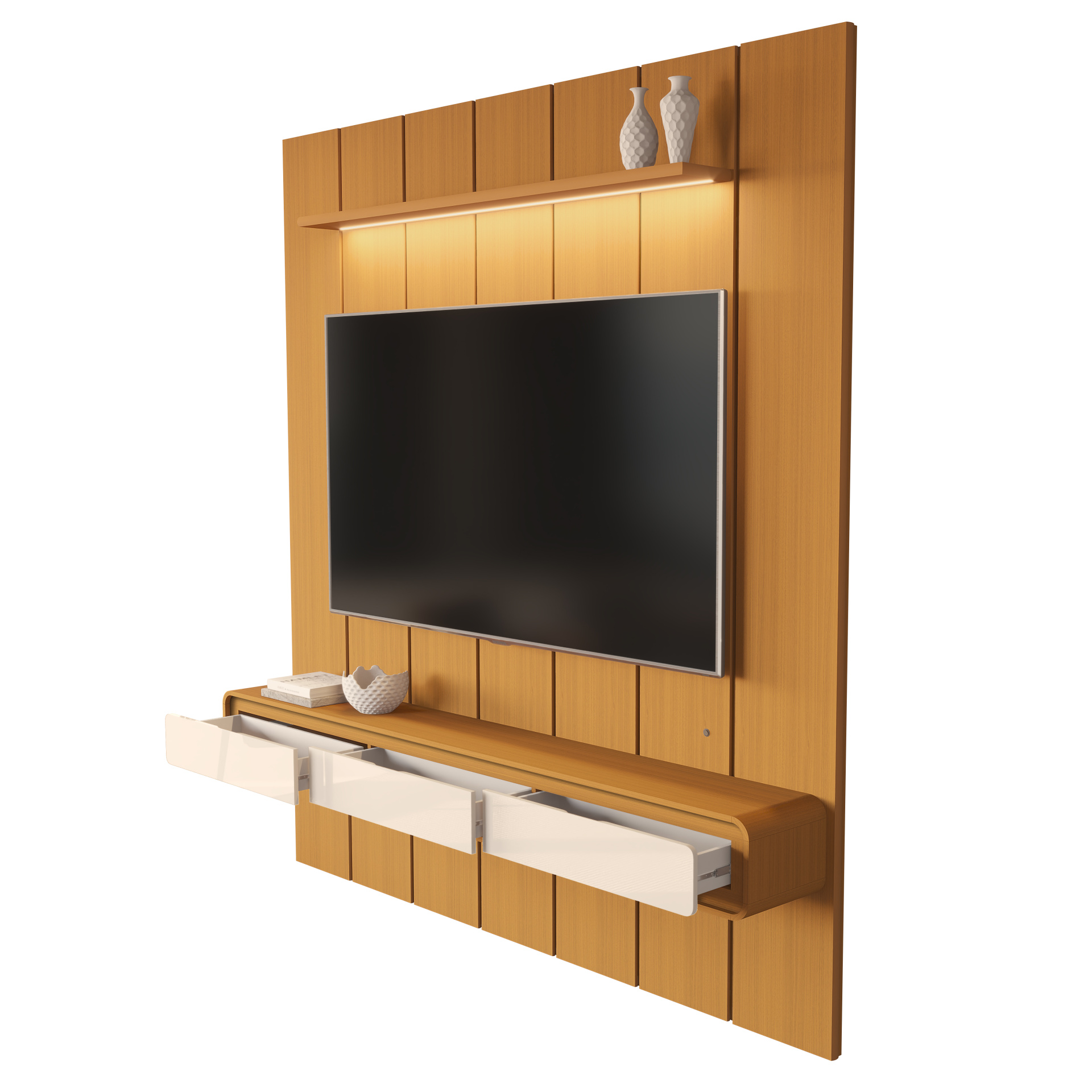 Galeria Home Suspenso Liv 2.18 - Cedro + Cedro/Off White