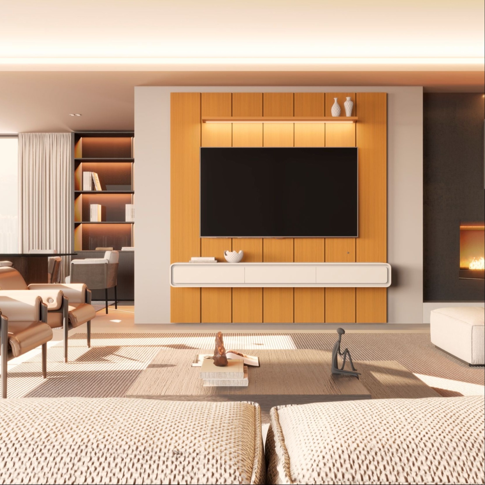Galeria Home Suspenso Liv 2.18 - Cedro + Off White