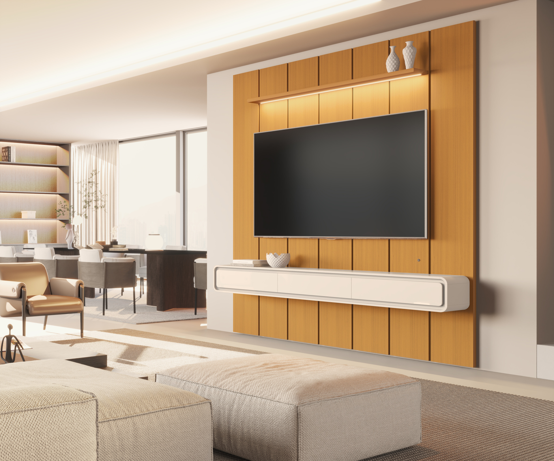 Galeria Home Suspenso Liv 2.18 - Cedro + Off White