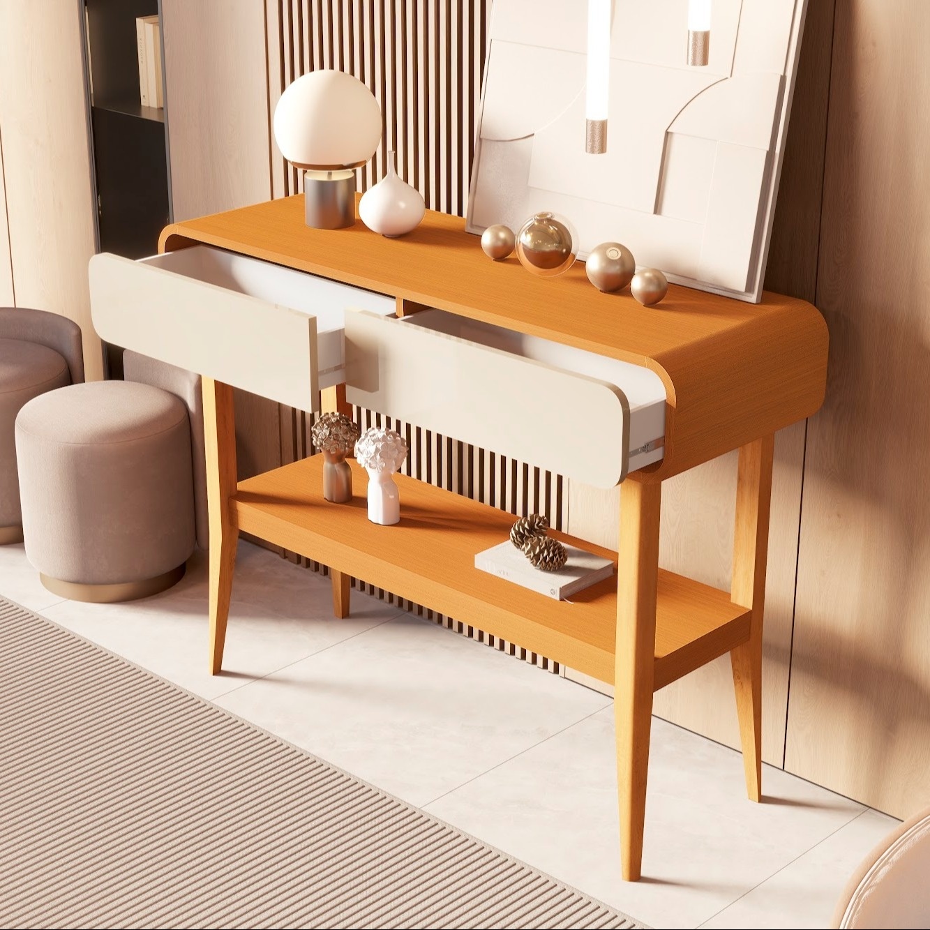 Galeria Aparador Liv - Cedro + Off White