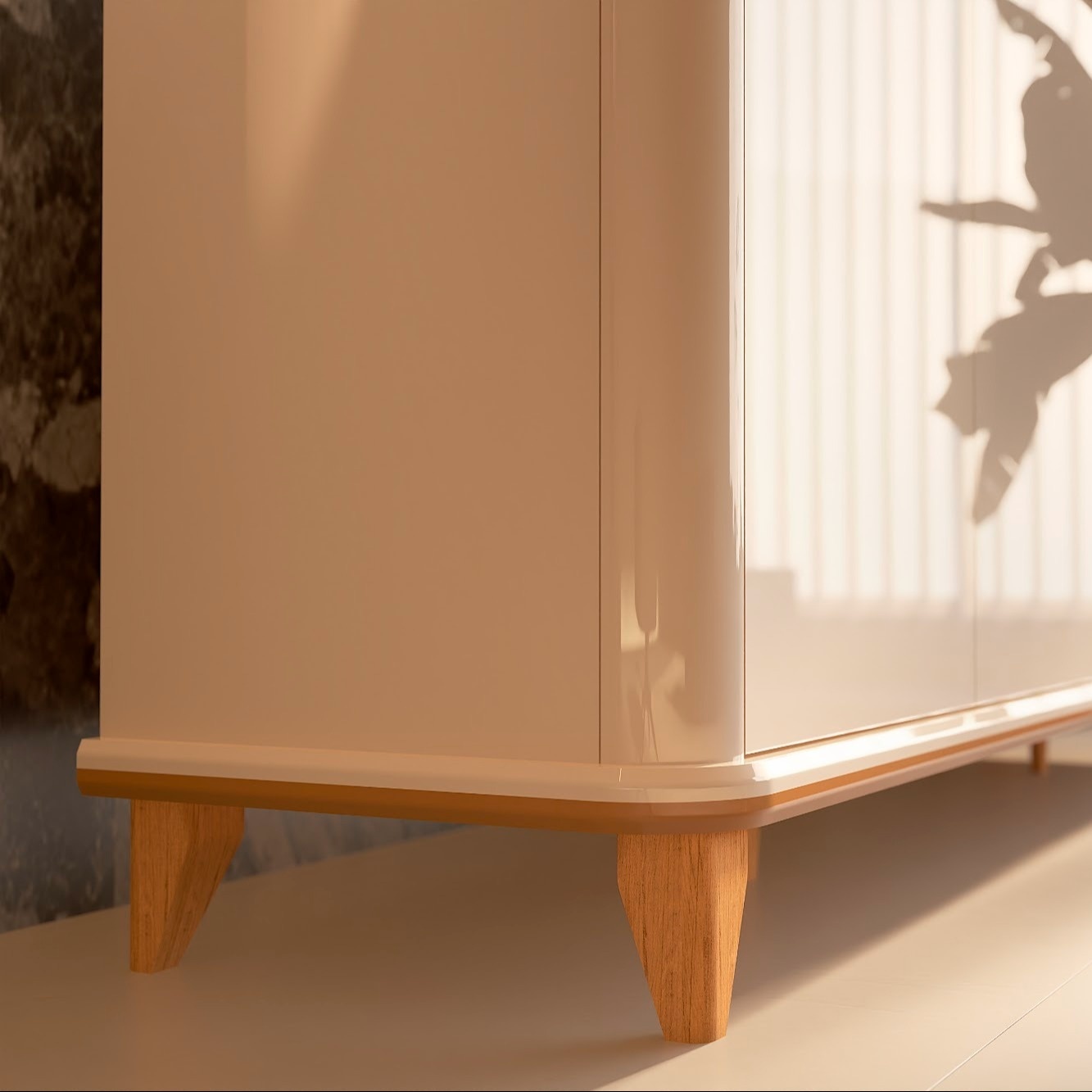 Galeria Buffet Aron 2.00 - Off White + Cedro