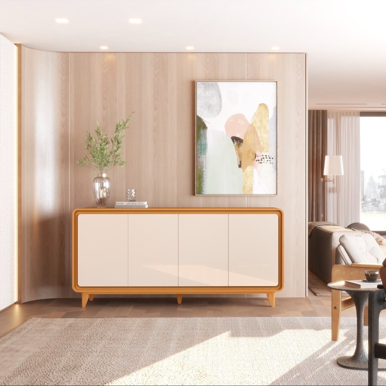 Galeria Buffet Liv 1.80 - Cedro + Off White