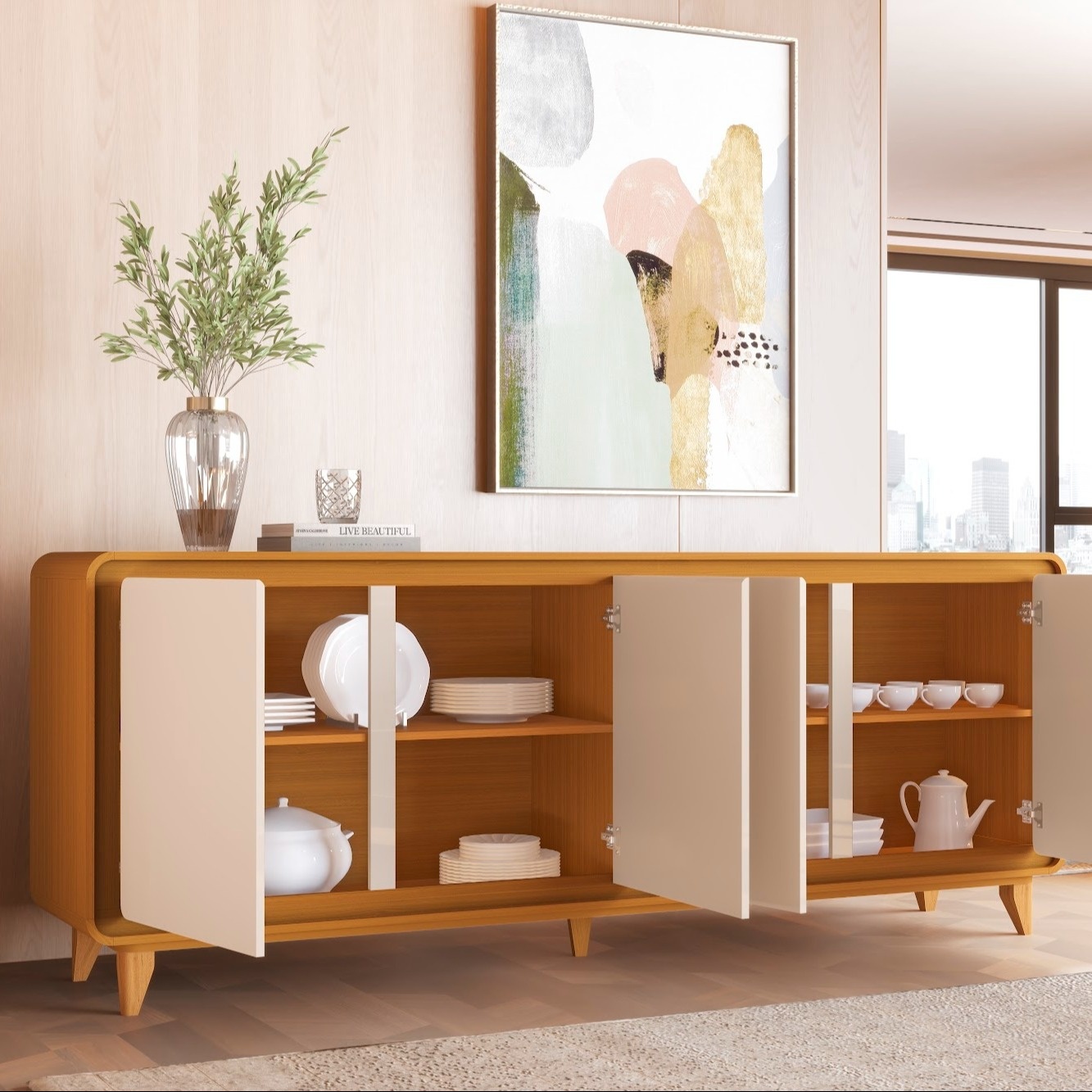 Galeria Buffet Liv 2.18 - Cedro + Off White