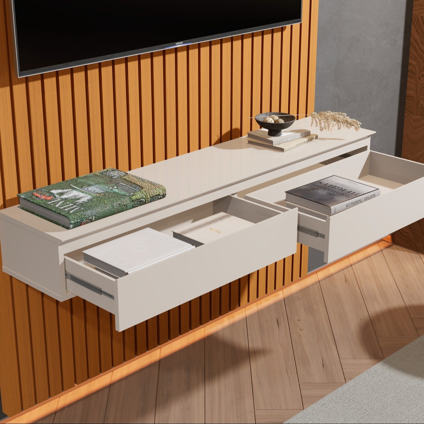 Galeria Home Suspenso Colorado 1.39 - Cedro + Off White