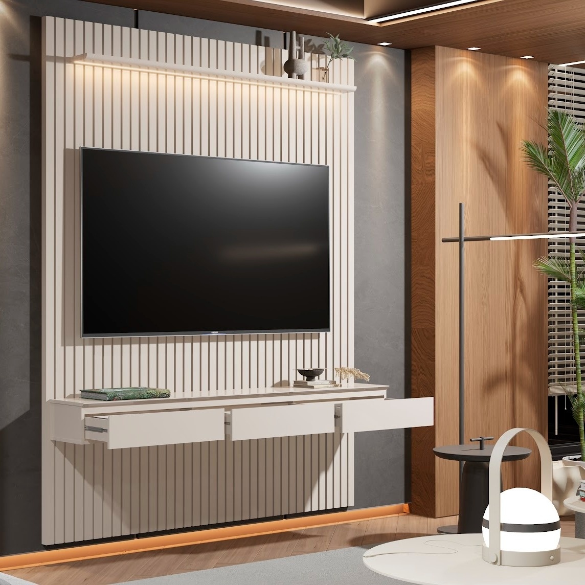 Galeria Home Suspenso Colorado 1.84 com LED - Off White
