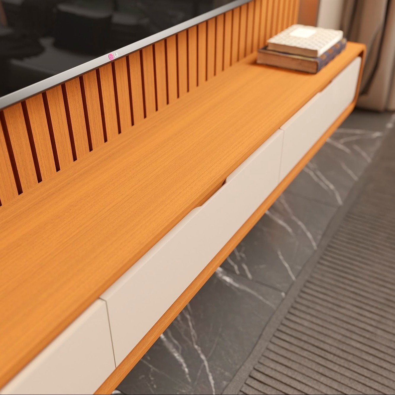 Galeria Home Suspenso Trevi 2.30 - Cedro + Cedro/Off White