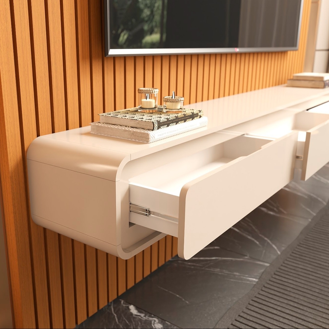 Galeria Home Suspenso Trevi 2.30 - Cedro + Off White
