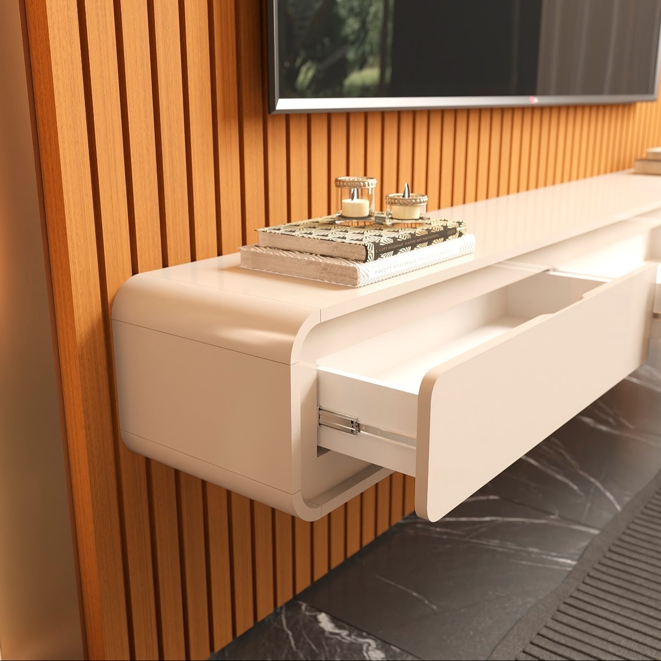 Galeria Home Suspenso Trevi 1.90 - Cedro + Off White