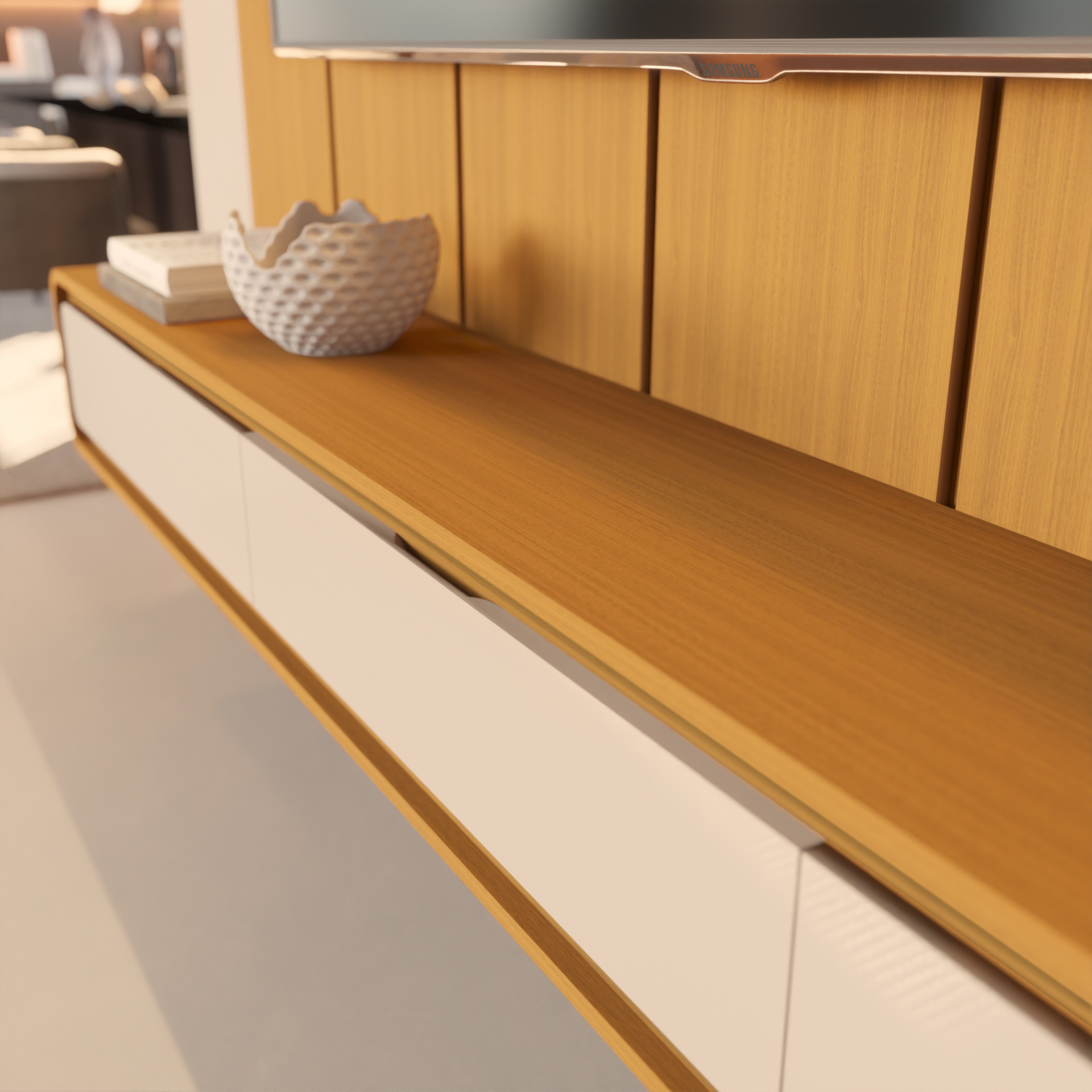 Galeria Nicho Suspenso Liv 2.18 - Cedro + Off White