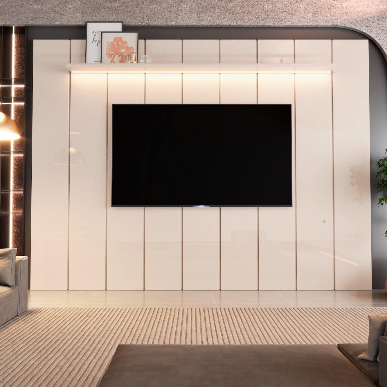 Galeria Painel Lumi 2.80 - Off White