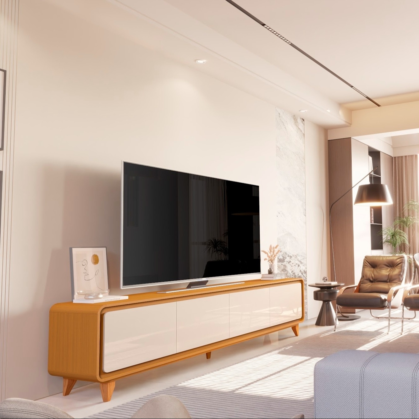 Galeria Rack Liv 2.18 - Cedro + Off White
