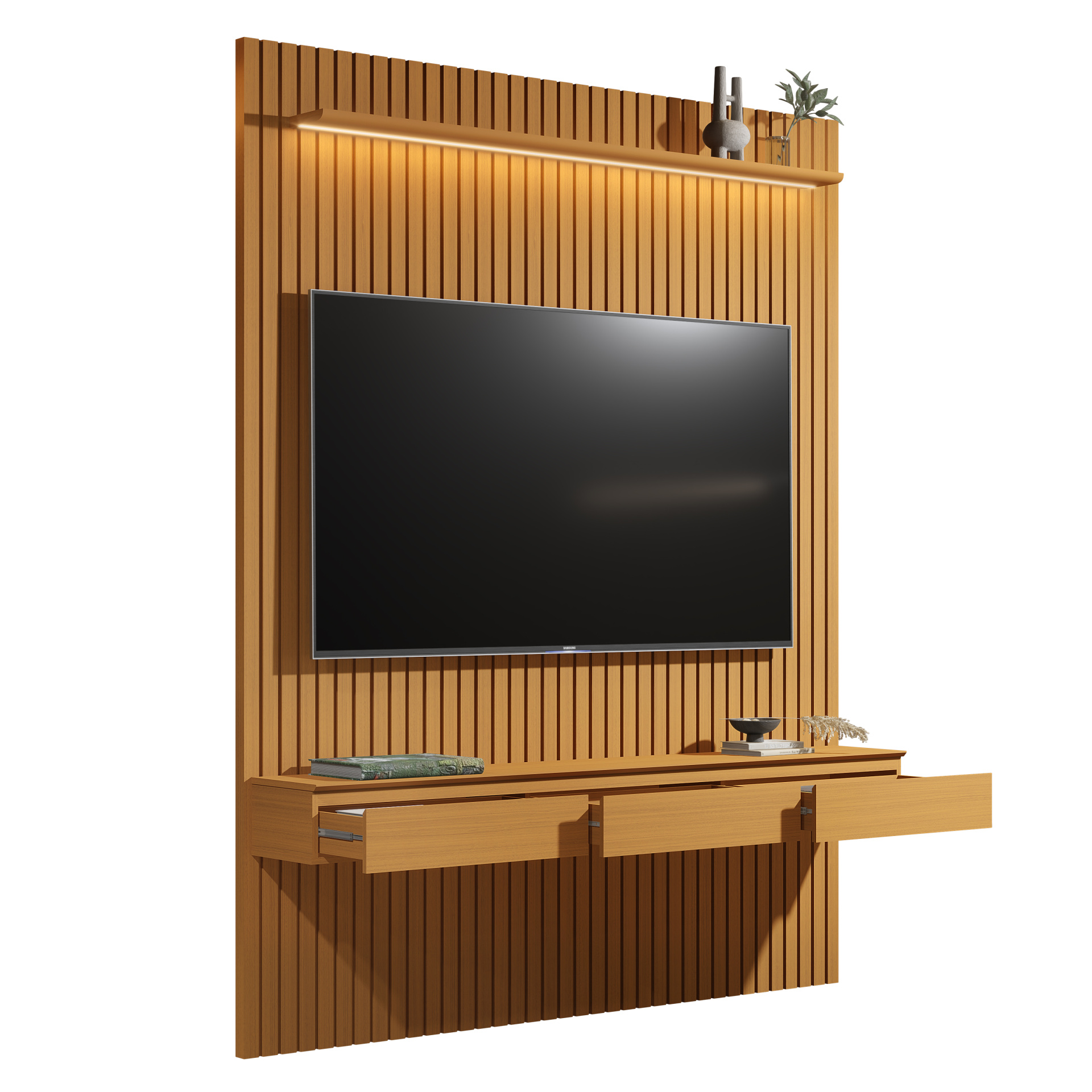 Galeria Home Suspenso Colorado 1.84 com LED - Cedro
