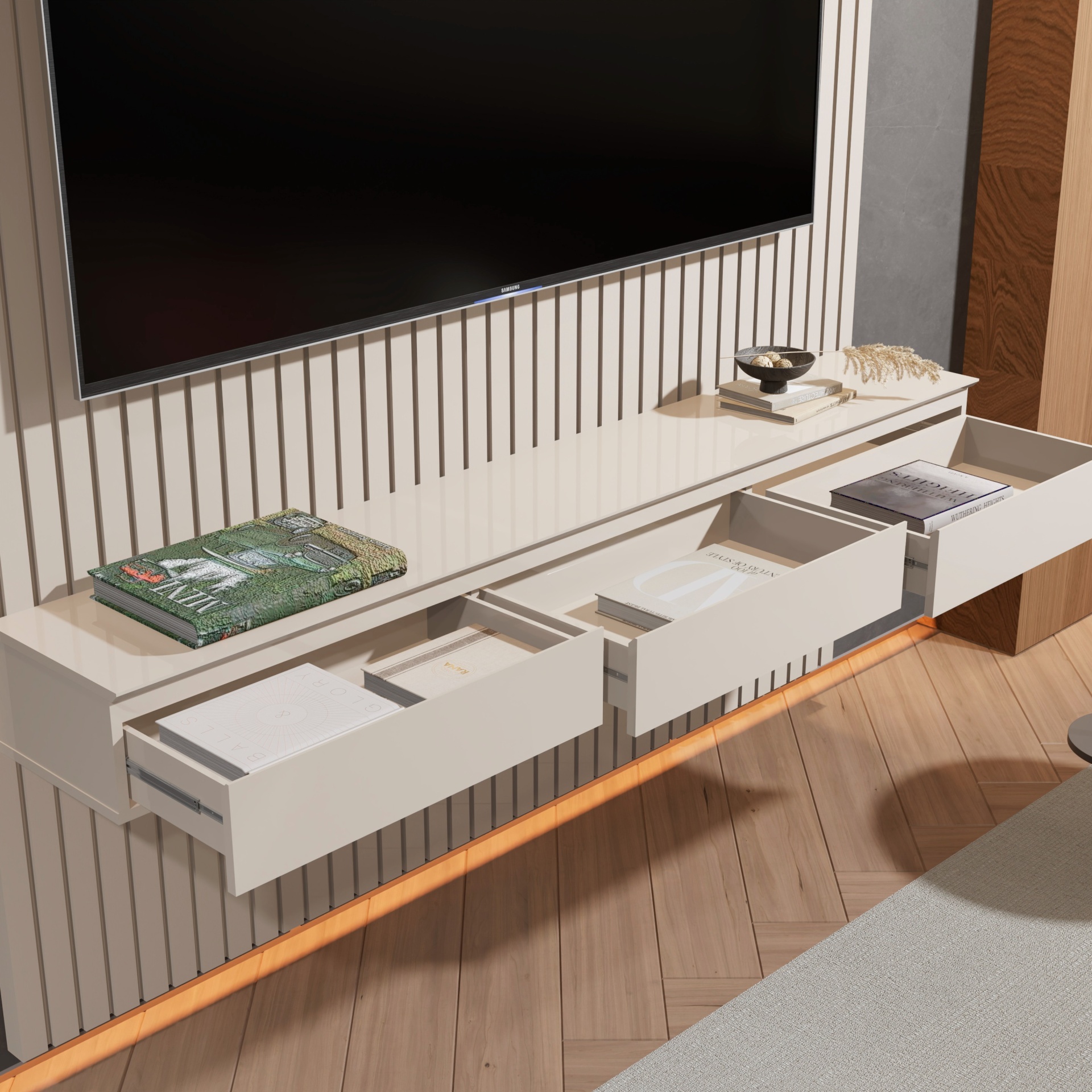 Galeria Home Suspenso Colorado 1.84 com LED - Off White