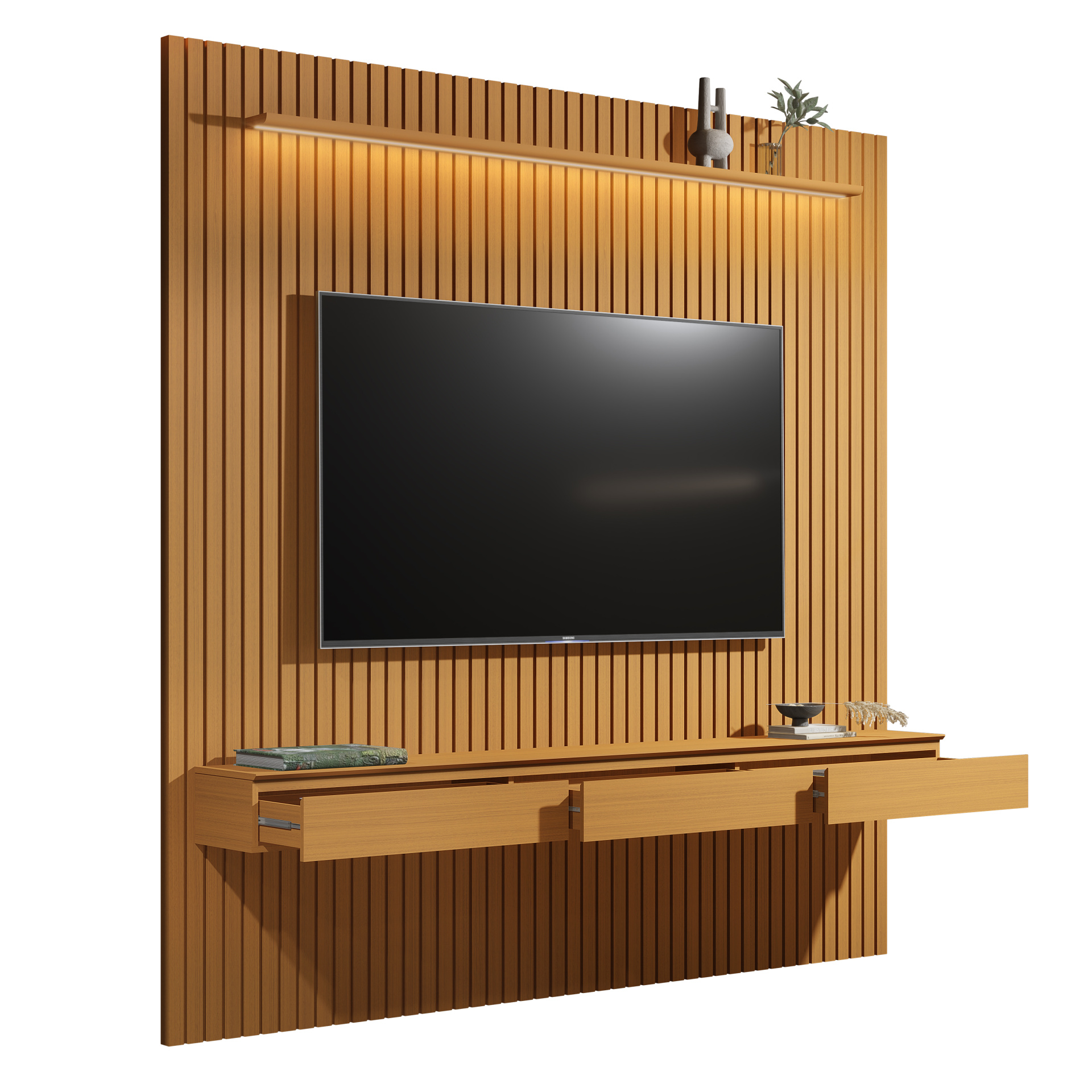 Galeria Home Suspenso Colorado 2.29 com LED - Cedro