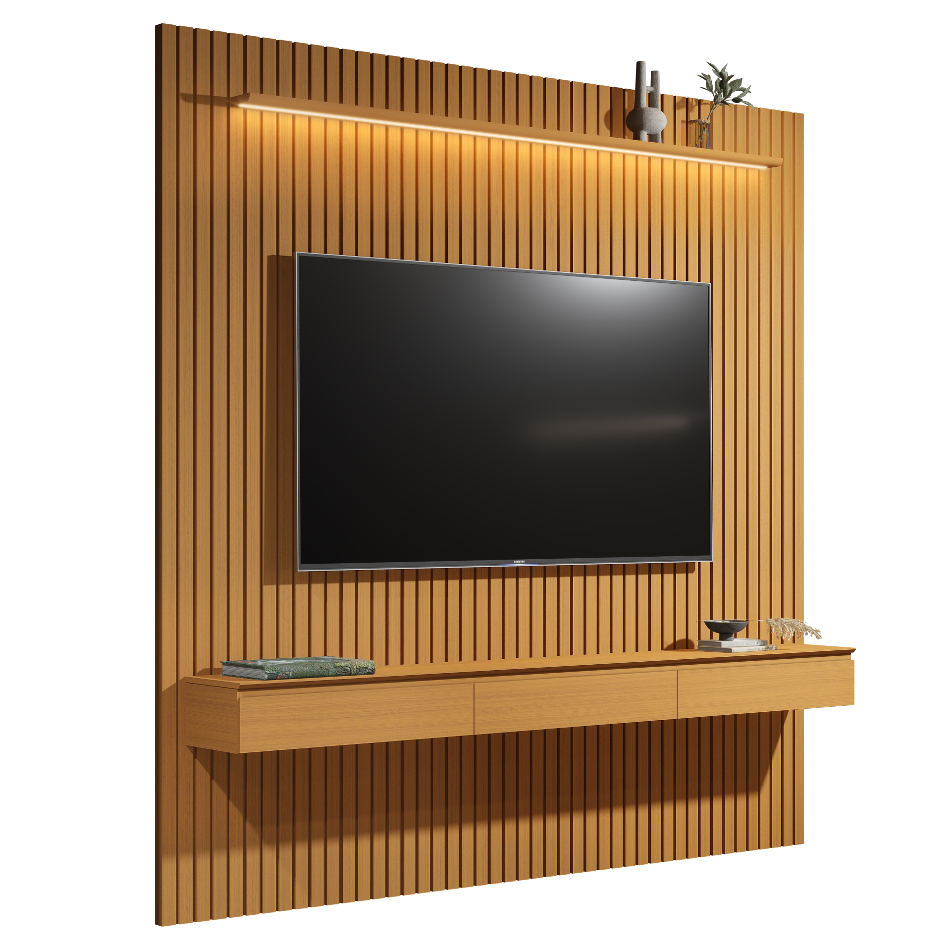 Galeria Home Suspenso Colorado 2.29 com LED - Cedro