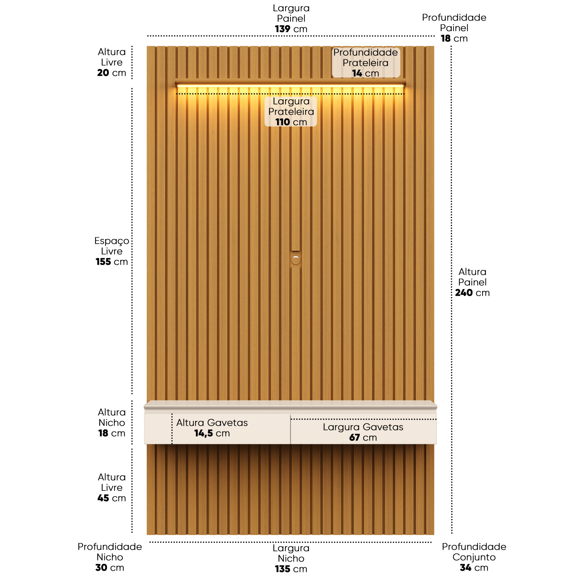 Galeria Home Suspenso Colorado 1.39 - Cedro + Off White